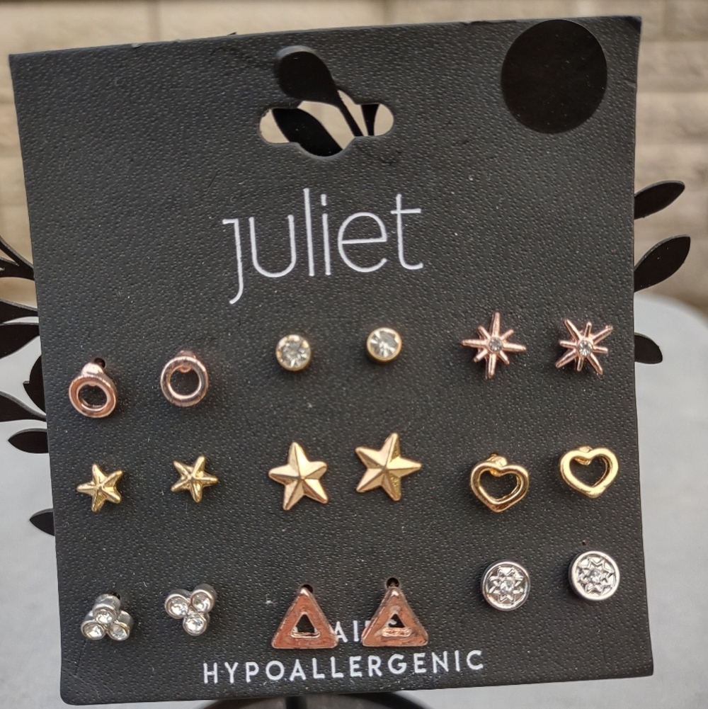 🆓 Free W/Purchase Juliet Hypoallergenic Earrings 9 Piece Set